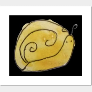 Yellow snail design Posters and Art